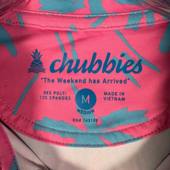 Chubbies Shirt Mens Size Medium Blue Short Sleeve Polo The Weekend Has Arrived - Picture 3 of 10